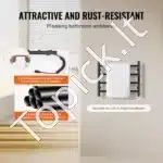 Juodas elektrinis rankšluosčių džiovintuvas, 4 strypai, 500 x 500 mm, nerūdijančio plieno - Image 4