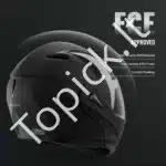 Juodas motociklo šalmas, 55-56 cm (S) - Image 3