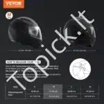 Juodas motociklo šalmas, 57-58 cm (M) - Image 2