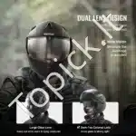 Juodas motociklo šalmas, 57-58 cm (M) - Image 4