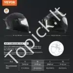 Juodas motociklo šalmas, 57-58 cm (M) - Image 2