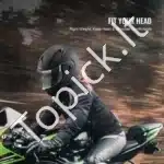 Juodas motociklo šalmas, 59-60 cm (L) - Image 5