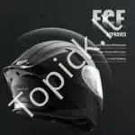 Juodas motociklo šalmas, 61 cm (XL) - Image 3