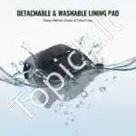 Juodas motociklo šalmas, 61 cm (XL) - Image 5