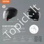 Juodas motociklo šalmas, 61 cm (XL) - Image 2