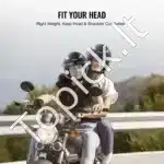 Juodas motociklo šalmas, 61 cm (XL) - Image 7