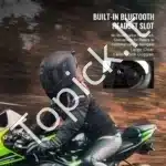 Juodas motociklo šalmas, 61 cm (XL) - Image 6