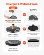 Juodi atitvarų stulpeliai su juodomis virvėmis, 6 vnt. / 1.5 m - Image 3