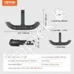 Kablio laiptelis / buferio apsauga, juoda, 48x27 cm / 158 kg - Image 6