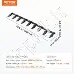 Kaušo dantų juosta su 9 dantimis, 180 cm / 2000 kg - Image 6