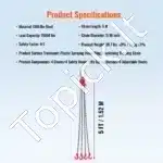 Keturių lynų G80 pakėlimo grandinė su kabliu, 8 mm x 150 cm, apkrova iki 5000 kg - Image 3