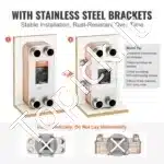 Kompaktiškas 30 Plokštelių Šilumokaitis 1 1/4" MNPT (301x126x110 mm) | 316L Nerūdijantis Plienas/Varis | 260-360 K BTU/val. Galia - Image 5