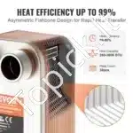 Kompaktiškas 30 Plokštelių Šilumokaitis 1 1/4" MNPT (301x126x110 mm) | 316L Nerūdijantis Plienas/Varis | 260-360 K BTU/val. Galia - Image 2