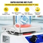 Kompaktiškas Skaitmeninis Magnetinis Maišytuvas Su Kaitinimu (SH-2) – 1 L, 200 °C, 0–2000 Aps.Min., 12 x 12 cm - Image 3