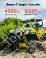 Krovinių tvirtinimo diržai su D-žiedais, 4 vnt.  5x97.5 cm - Image 2