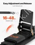 Krovinių tvirtinimo diržai su terkšle, 2 vnt. / 122 cm / 226 kg - Image 5