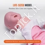 Kūdikių ŠPL Manekenas (Kūdikio Infarkto Modelis), Heimlich Manevras, PVC, 56 x 27 x 14 cm - Image 3