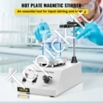 Laboratorinė Magnetinė Maišyklė Su Kaitinimo Plokšte – 1 L, 0–1600 Aps./Min., Ø 12 cm - Image 2