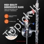 Laboratorinis Distiliavimo Stiklo Rinkinys – 1000 ml ir 500 ml Kolbos, 3.3 Borosilikatinis Stiklas, 24/40 Jungtis, 14 Dalių - Image 2