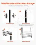 Laikymo lentyna, 3 lygių, virš skalbimo mašinos, iki 75 kg - Image 7