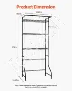 Laikymo lentyna, 3 lygių, virš skalbimo mašinos, iki 75 kg - Image 2