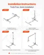 Laisvai pastatomas stovas su pakėlimo rankena, 113 kg - Image 6