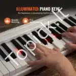 Lengvas ir kompaktiškas, sulankstomas 61 klavišo pianinas, pagamintas iš ABS plastiko - Image 3