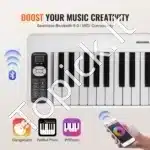 Lengvas ir kompaktiškas, sulankstomas 61 klavišo pianinas, pagamintas iš ABS plastiko - Image 5