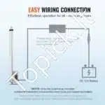 Linijinė pavara, 1500N, 12V DC, 450 mm eigos - Image 5