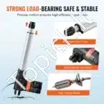 Linijinė pavara, 6000N, 12V DC, 200 mm eigos - Image 4