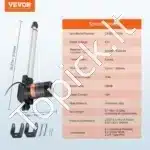 Linijinė pavara, 6000N, 12V DC, 300 mm eigos - Image 7