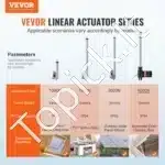 Linijinė pavara, 6000N, 12V DC, 300 mm eigos - Image 2