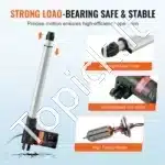 Linijinė pavara, 6000N, 12V DC, 300 mm eigos - Image 5