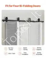 Stumdomų durų bėgelių sistema, iki 150 kg, 1626 mm - Image 2