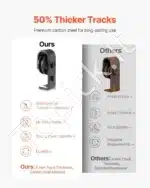 Stumdomų durų bėgelių sistema, iki 150 kg, 1626 mm - Image 4