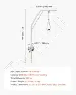 Lovos kėlimo rėmas (paciento kėlimo stovas) 840 x 210 x 1550 mm, plienas, 113 kg - Image 7