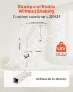 Lovos kėlimo rėmas (paciento kėlimo stovas) 840 x 210 x 1550 mm, plienas, 113 kg - Image 2