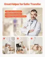 Lovos kėlimo rėmas (paciento kėlimo stovas) 840 x 210 x 1550 mm, plienas, 113 kg - Image 5