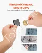 Magnetinis balso įrašymo įrenginys, 128 GB, juodas, ~43x43x12 mm - Image 2