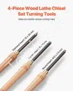 Medžio tekinimo peilių rinkinys, 4 vnt. - Image 2