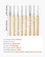 Medžio tekinimo peilių rinkinys, 8 vnt - Image 7