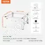 Metalinis skalbimo mašinos pagrindas su stalčiumi, iki 299.4 kg - Image 2