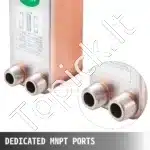 Mini 30 Plokštelių Šilumokaitis 3/4" MNPT (254x127x152 mm) | 316L Nerūdijantis Plienas - Image 6