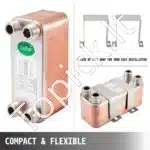 Mini 30 Plokštelių Šilumokaitis 3/4" MNPT (254x127x152 mm) | 316L Nerūdijantis Plienas - Image 7