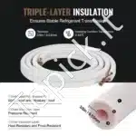 Mini Split Pajungimo Komplektas 7.62 m | Vario Vamzdis 6.35/9.53 mm | Iki 12000 BTU | Su Kabeliu ir Izoliacija - Image 4