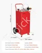 Mobilus 114 L kuro talpyklos vežimėlis su rankine pompa - Image 3