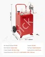 Mobilus 75 L kuro talpyklos vežimėlis su rankine pompa - Image 3