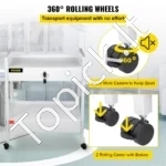 Mobilus Laboratorijos Vežimėlis Su 2 Stalčiais – Plieninis, Baltas, 100 kg - Image 5