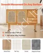 Mobilus baldų vežimėlis, 340 kg talpa, anglinis plienas, 360° pasukamas, su 8 ratukais - Image 6