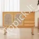 Mobilus baldų vežimėlis, 340 kg talpa, anglinis plienas, 360° pasukamas, su 8 ratukais - Image 2